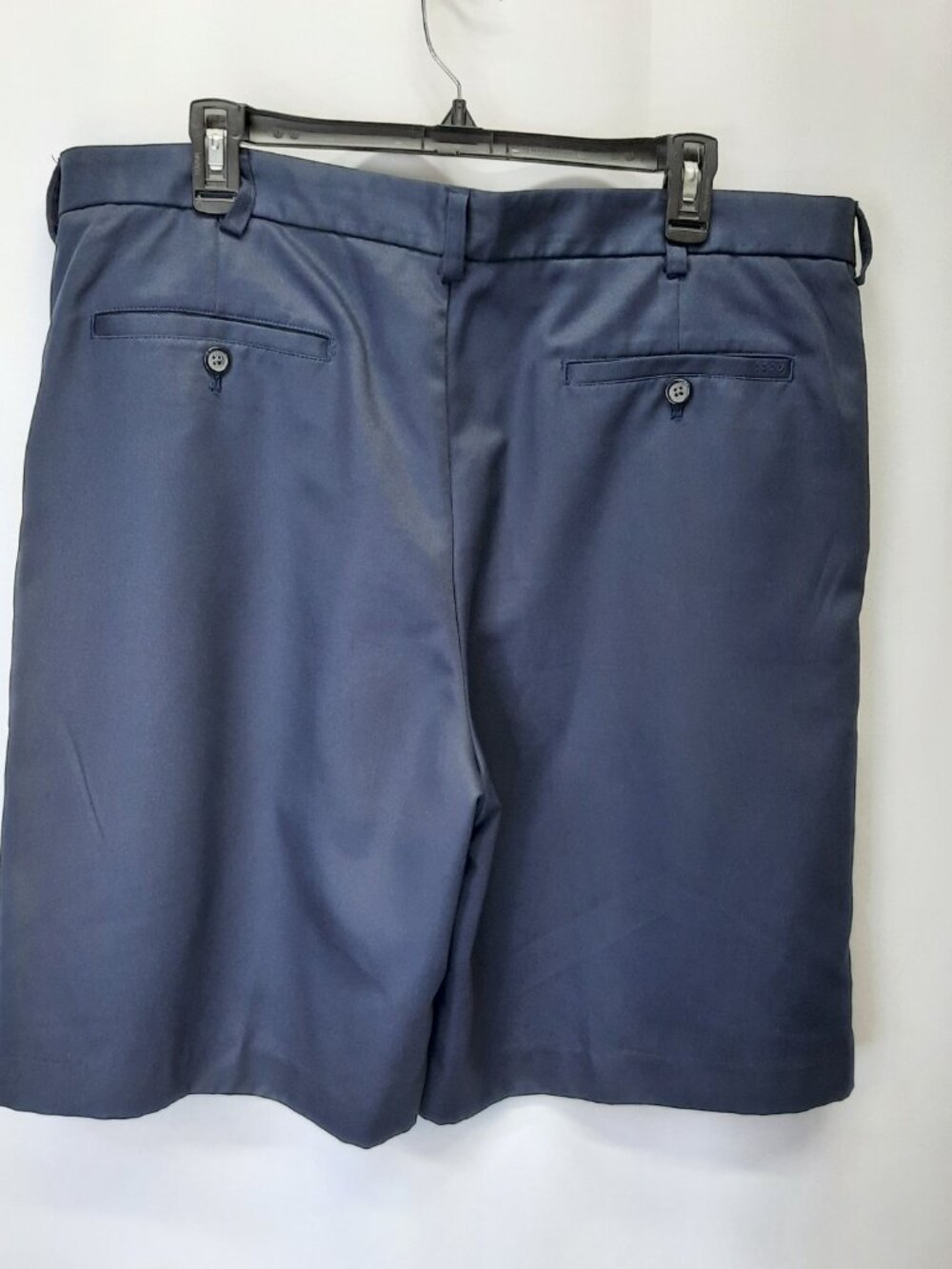 IZOD Golf Shorts Men's 38 Navy Blue Pleated Performance Polyester 9" Inseam - Picture 3 of 9